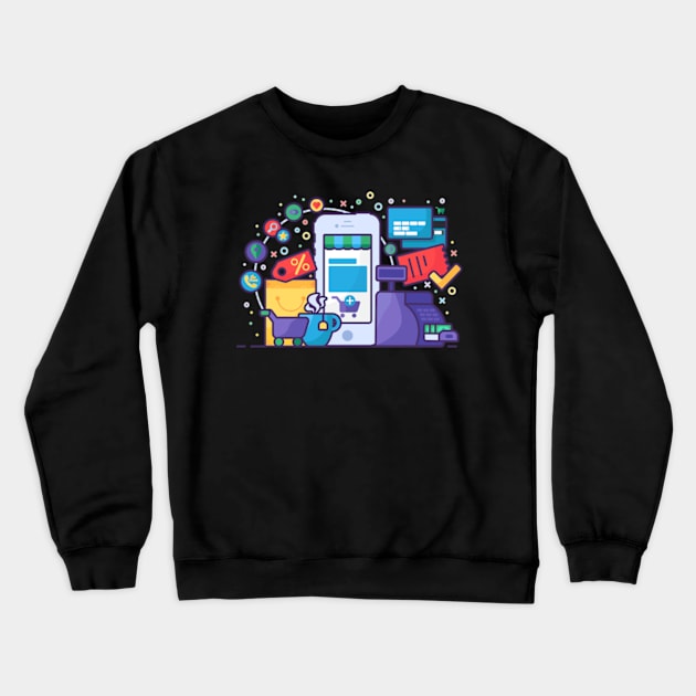 Shop Shopping Crewneck Sweatshirt by Hashop